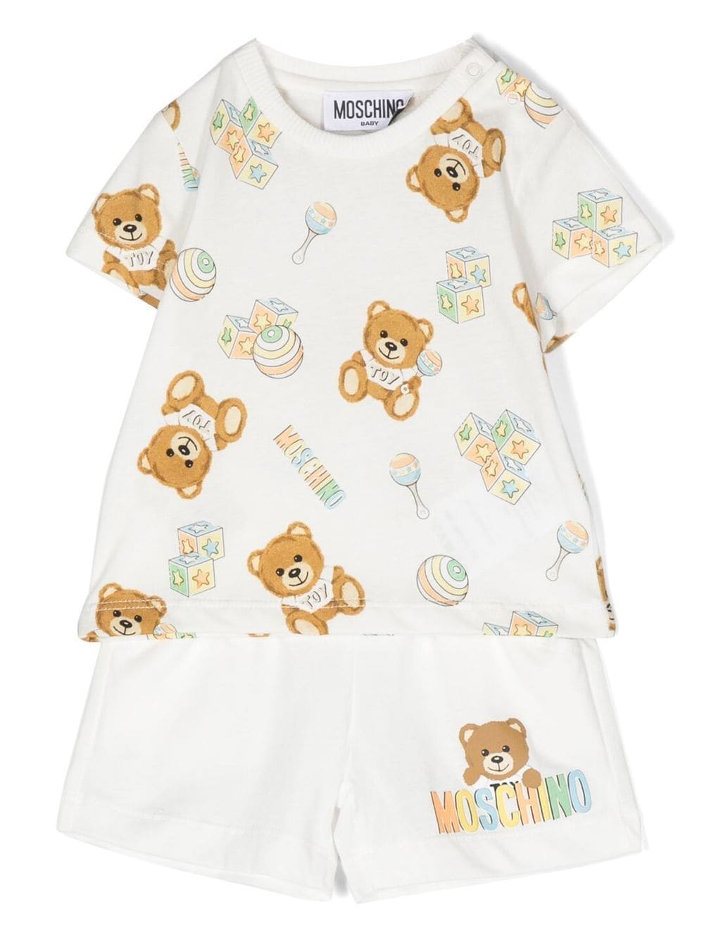 Moschino Kids teddy-print T-shirt tracksuit - White von Moschino Kids