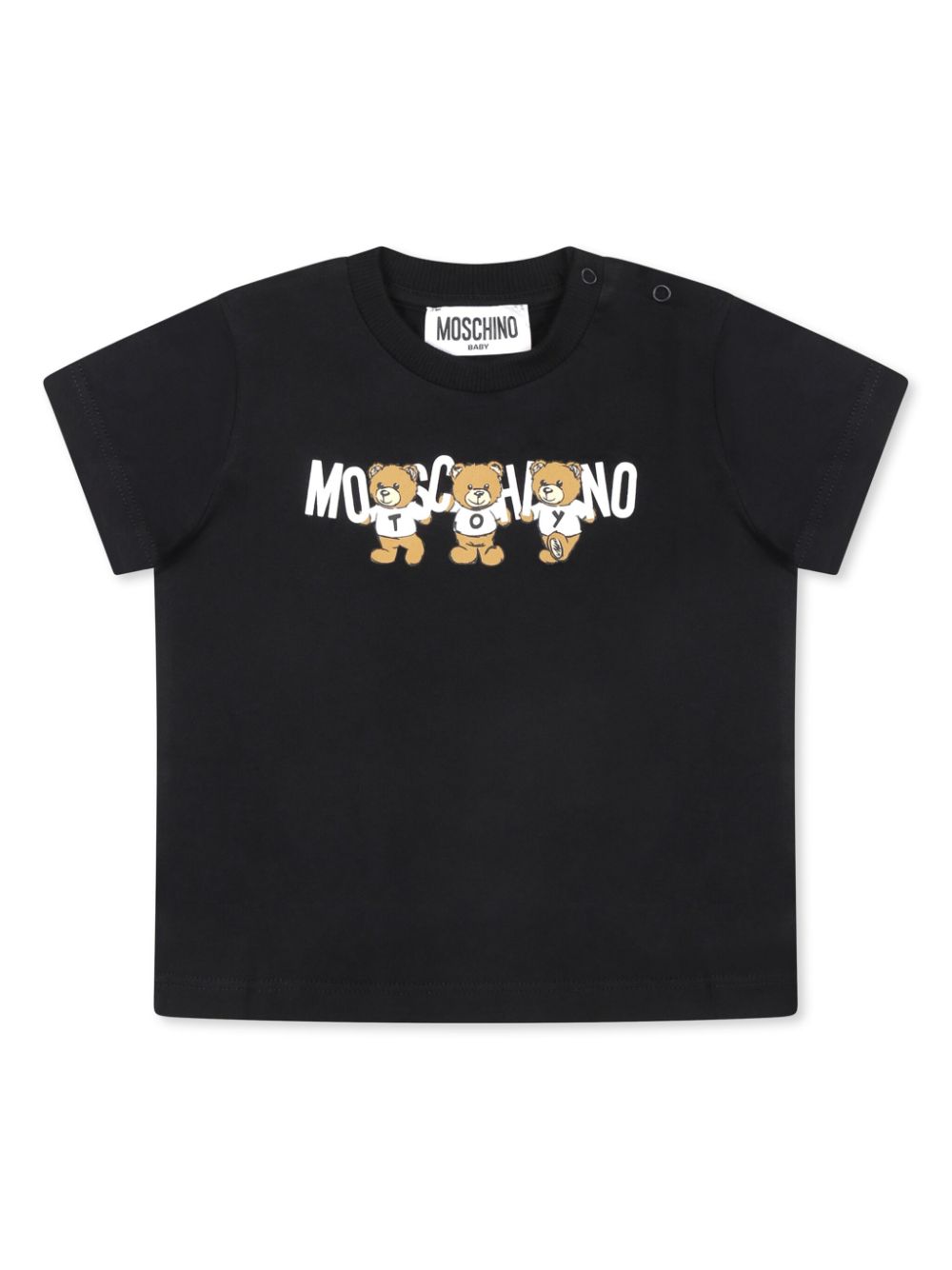 Moschino Kids teddy-print cotton T-shirt - Black von Moschino Kids