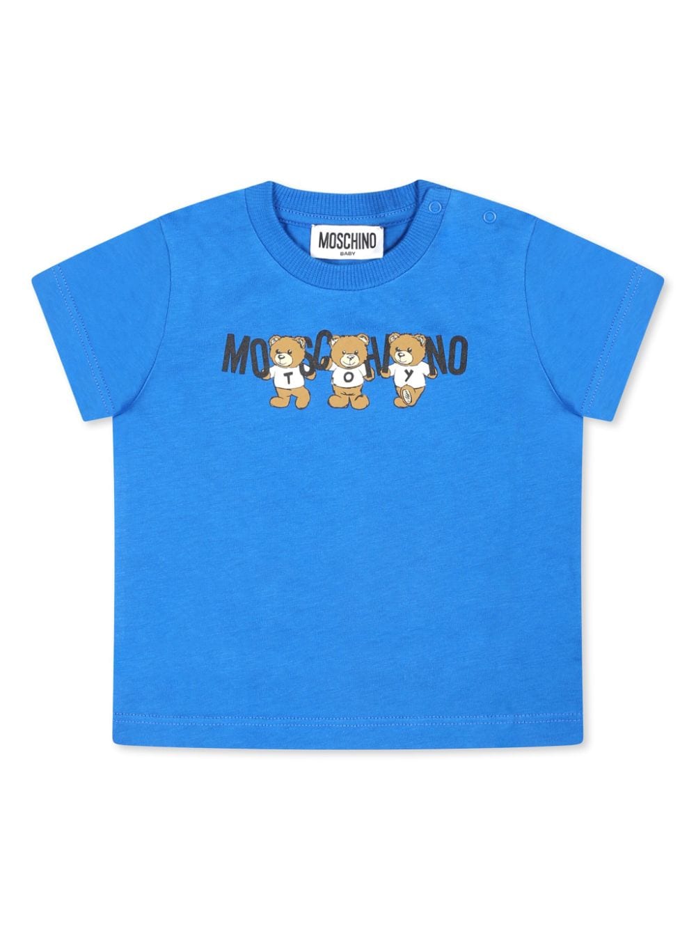 Moschino Kids teddy-print cotton T-shirt - Blue von Moschino Kids