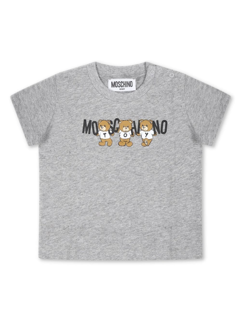 Moschino Kids teddy-print cotton T-shirt - Grey von Moschino Kids