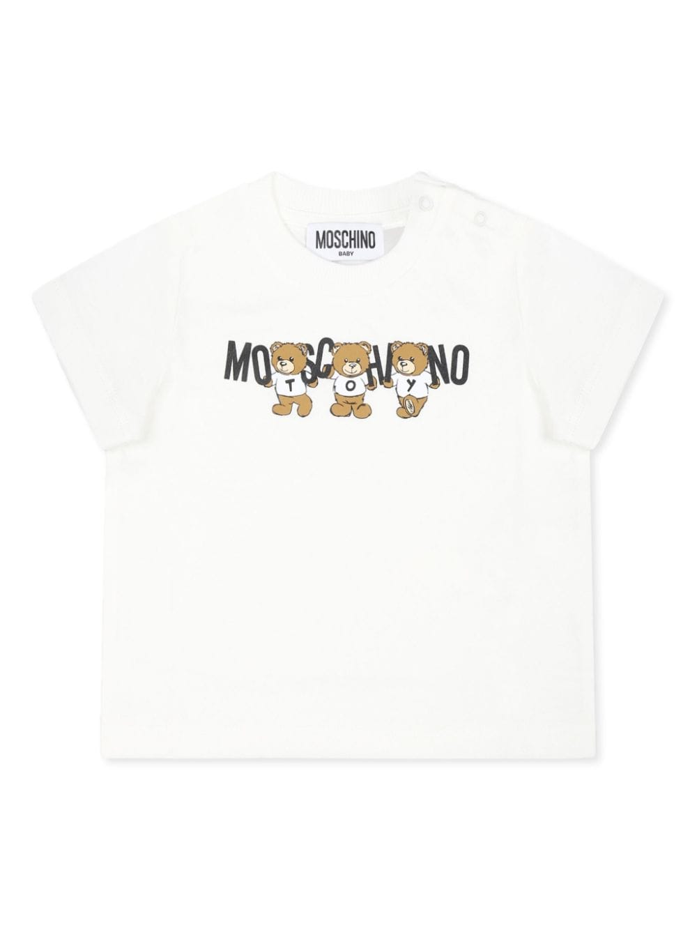 Moschino Kids teddy-print cotton T-shirt - White von Moschino Kids