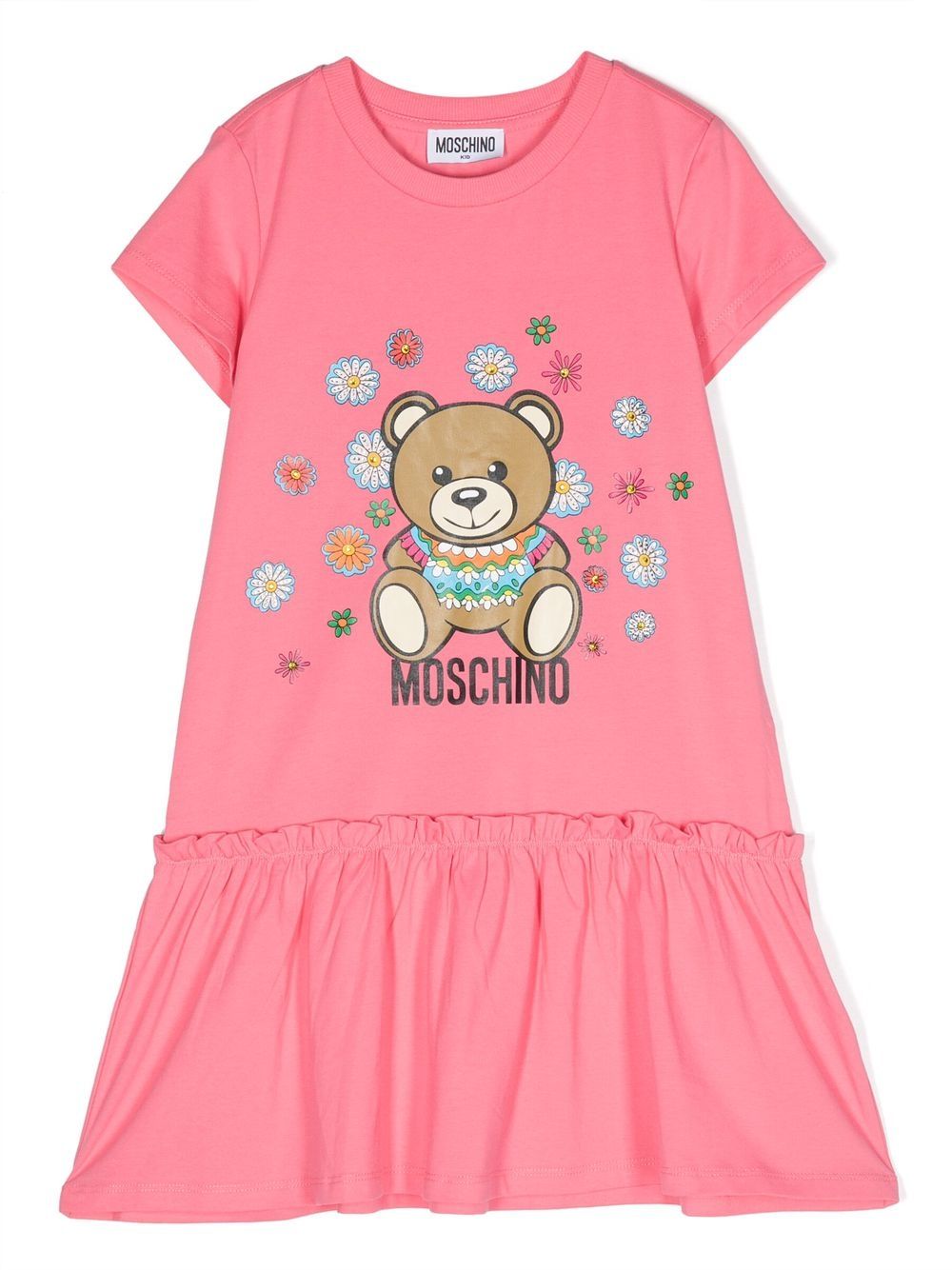 Moschino Kids teddy-print smock dress - Pink von Moschino Kids