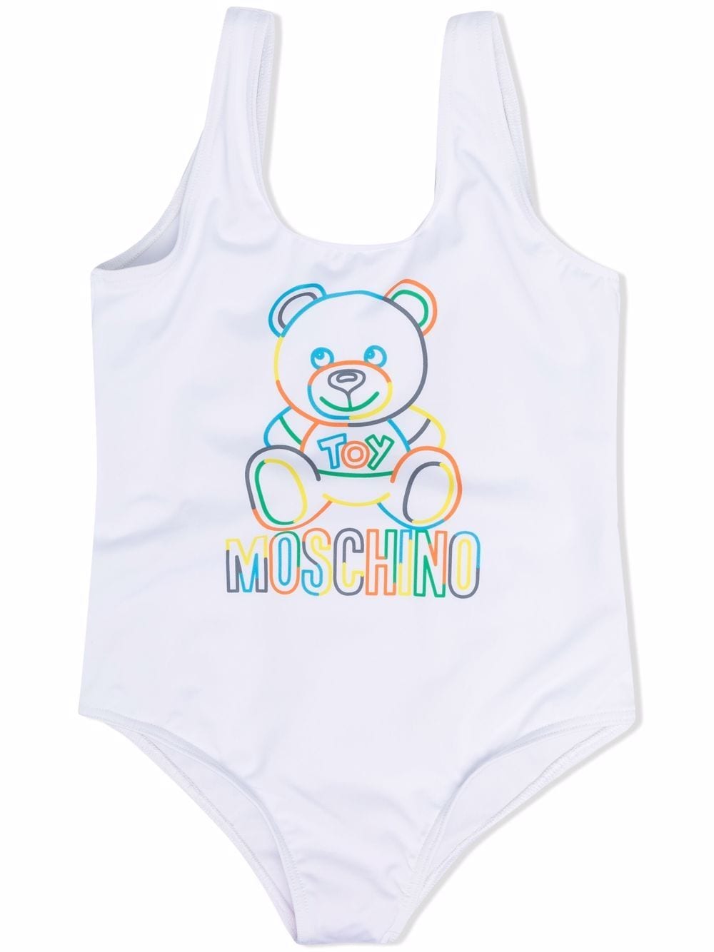 Moschino Kids teddy-print swimsuit - White von Moschino Kids