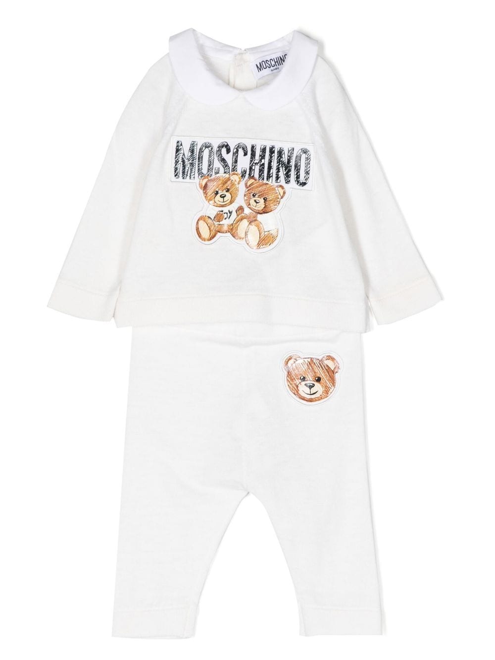 Moschino Kids toy-bear print detail tracksuit set - Neutrals von Moschino Kids
