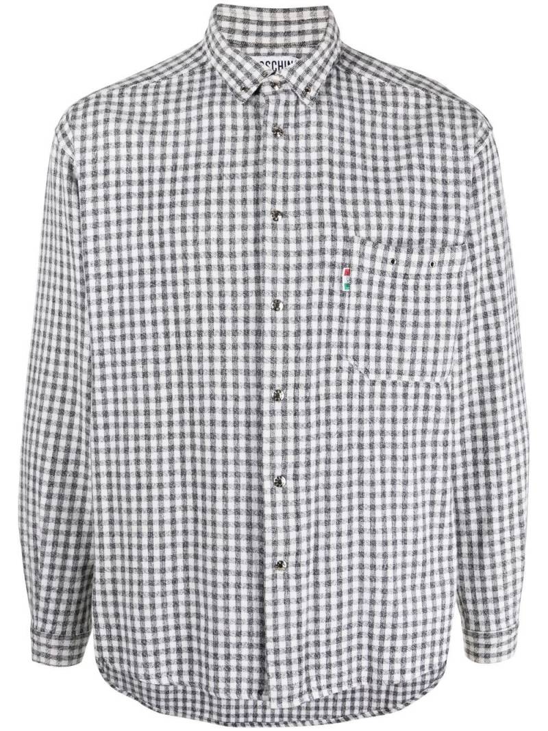 Moschino Pre-Owned 1990s checkered press-stud shirt - Black von Moschino Pre-Owned