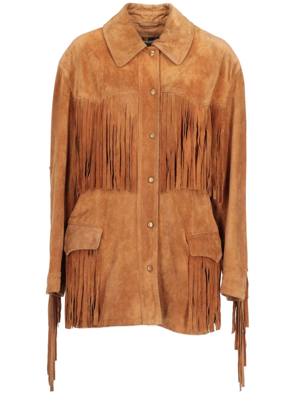 Moschino Pre-Owned 2000 fringed suede jacket - Brown von Moschino Pre-Owned