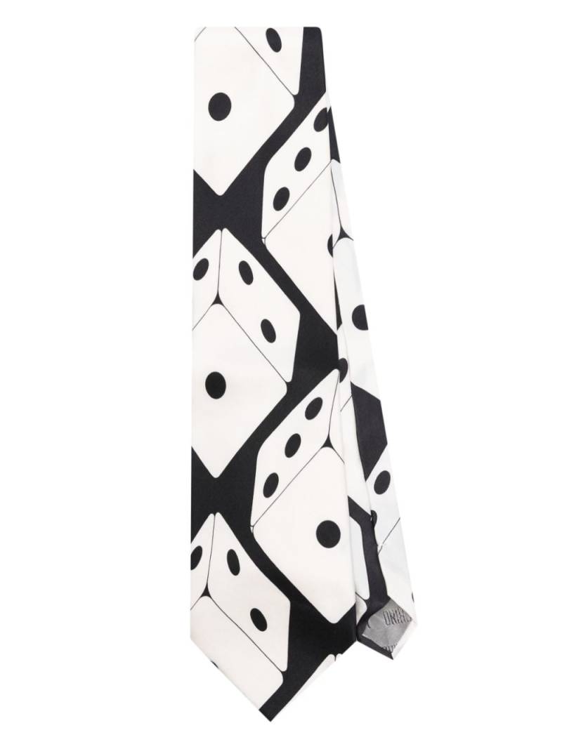 Moschino Pre-Owned 2000s dice-print tie - White von Moschino Pre-Owned