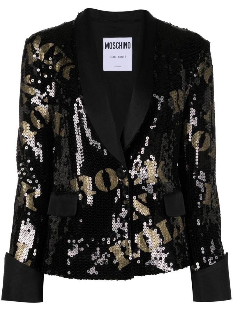 Moschino Pre-Owned 2010s Rock N Roll sequin-embellished blazer - Black von Moschino Pre-Owned