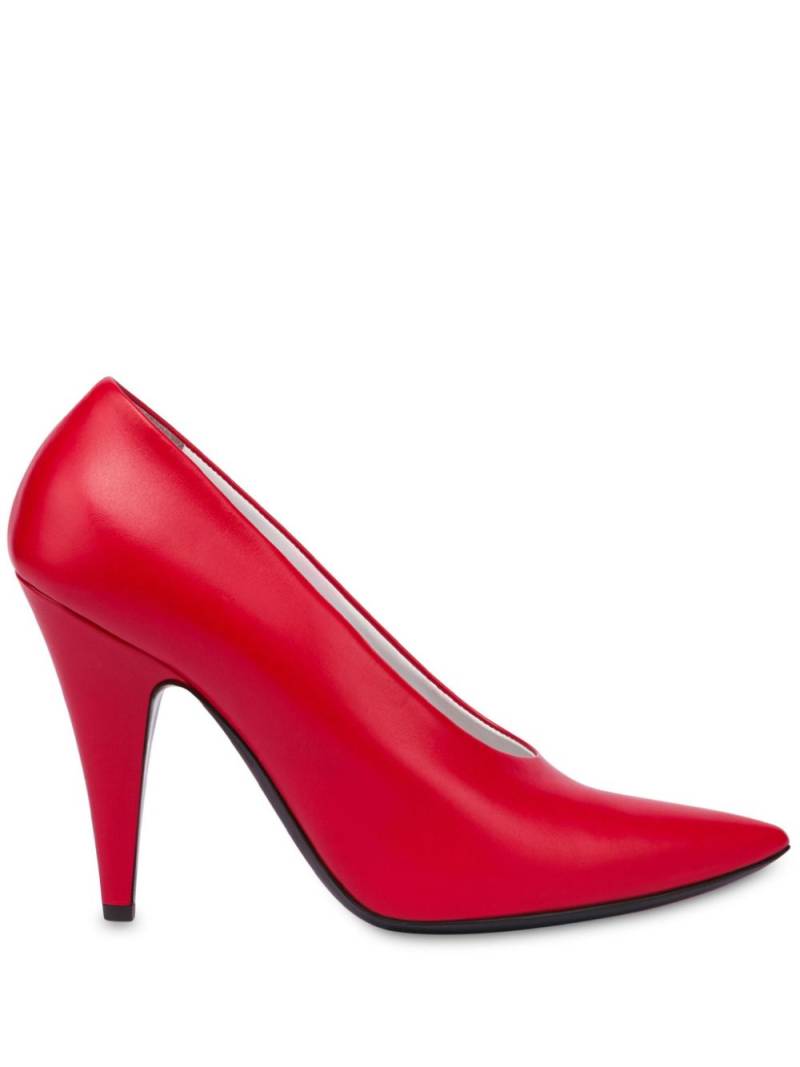 Moschino 100mm leather pumps - Red von Moschino