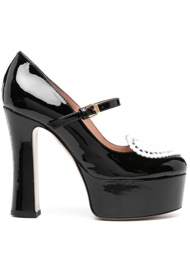 Moschino 125mm heart-patch pumps - Black von Moschino