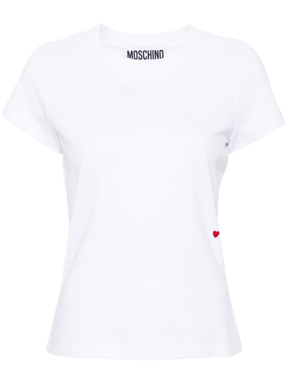 Moschino heart-embroidered T-shirt - White von Moschino