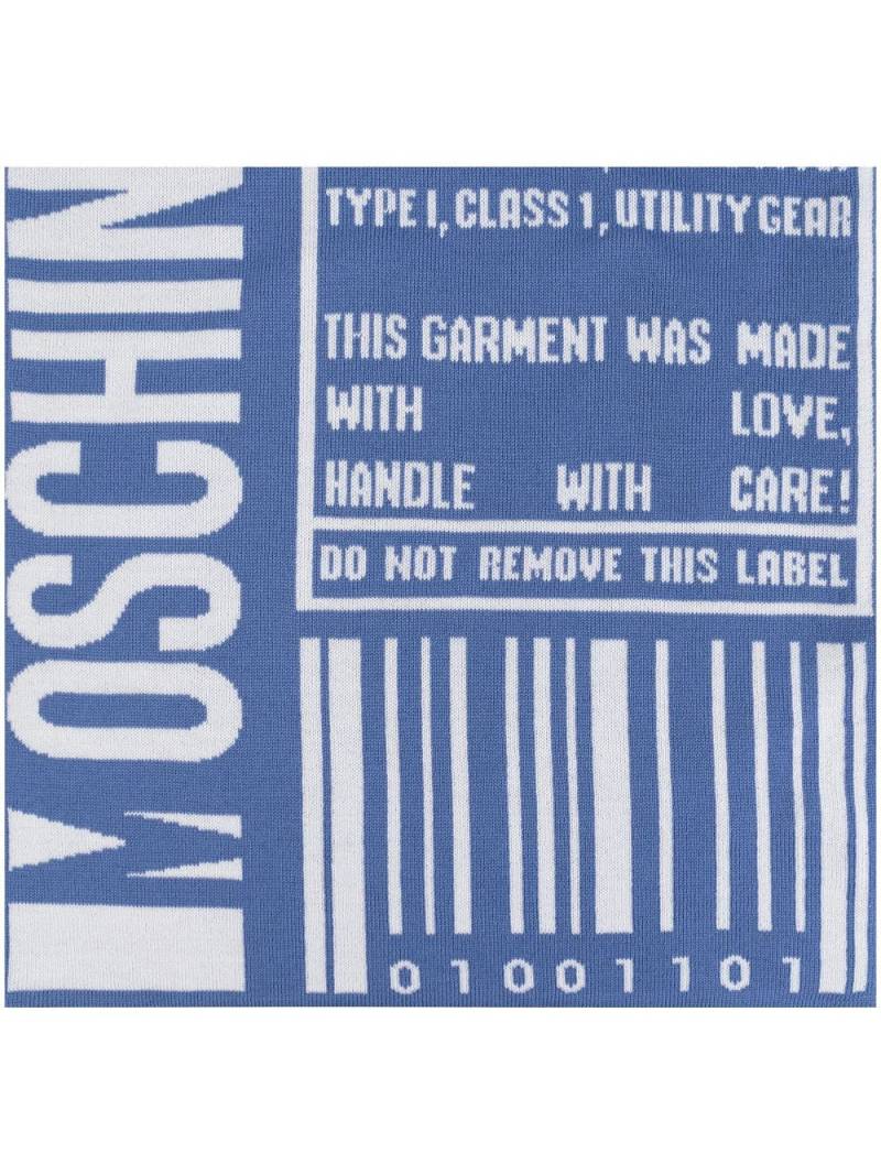 Moschino Barcode scarf - Blue von Moschino