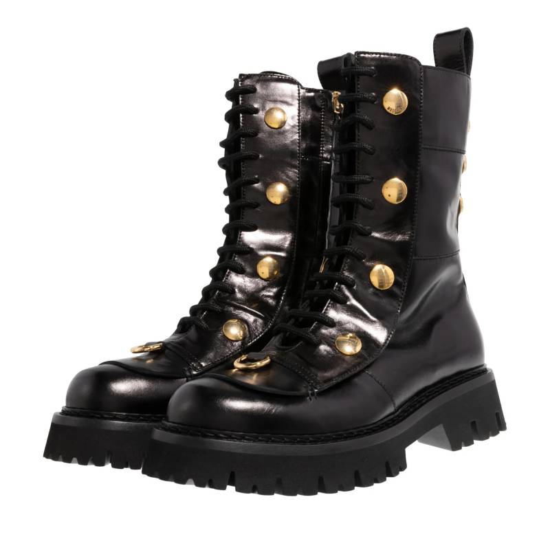 Moschino Boots & Stiefeletten - Snap Button - Gr. 37 (EU) - in Schwarz - für Damen von Moschino