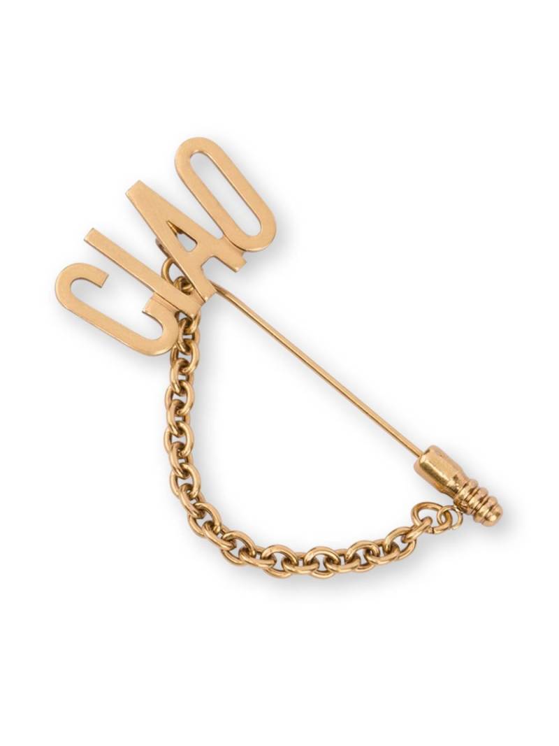 Moschino Ciao chain-detail brooch - Gold von Moschino