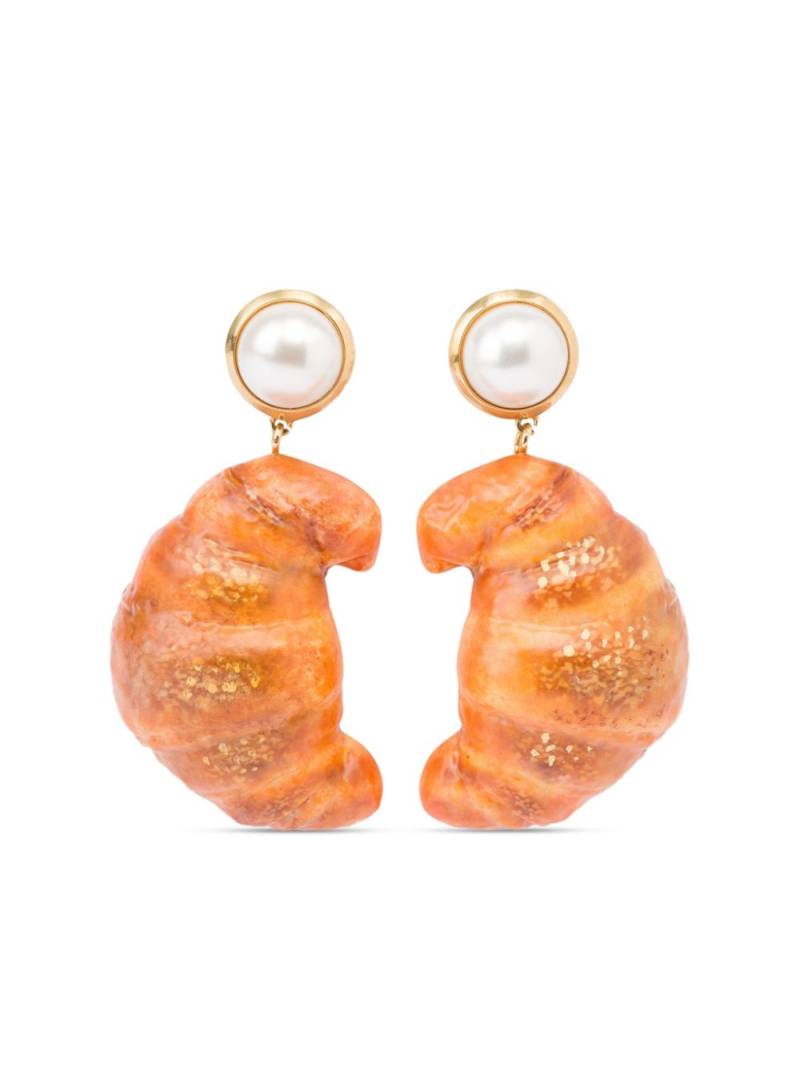 Moschino Croissant-shaped earrings - Gold von Moschino