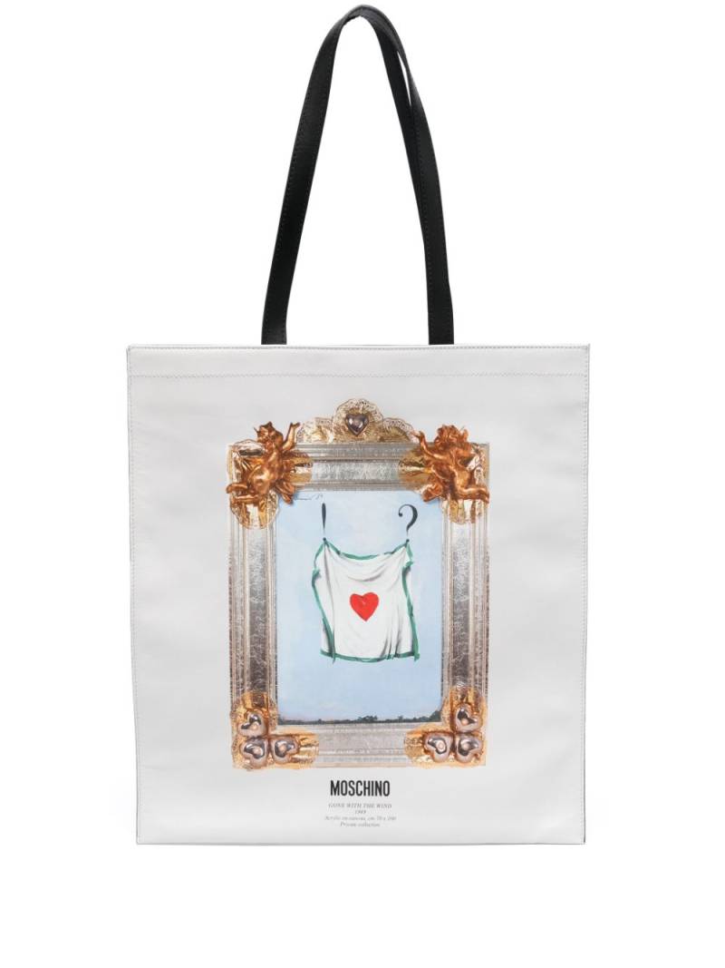 Moschino Gone with the Wind-print shoulder bag - White von Moschino