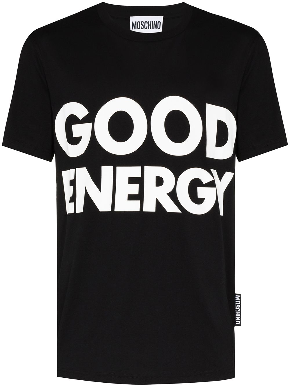 Moschino Good Energy slogan-print T-shirt - Black von Moschino