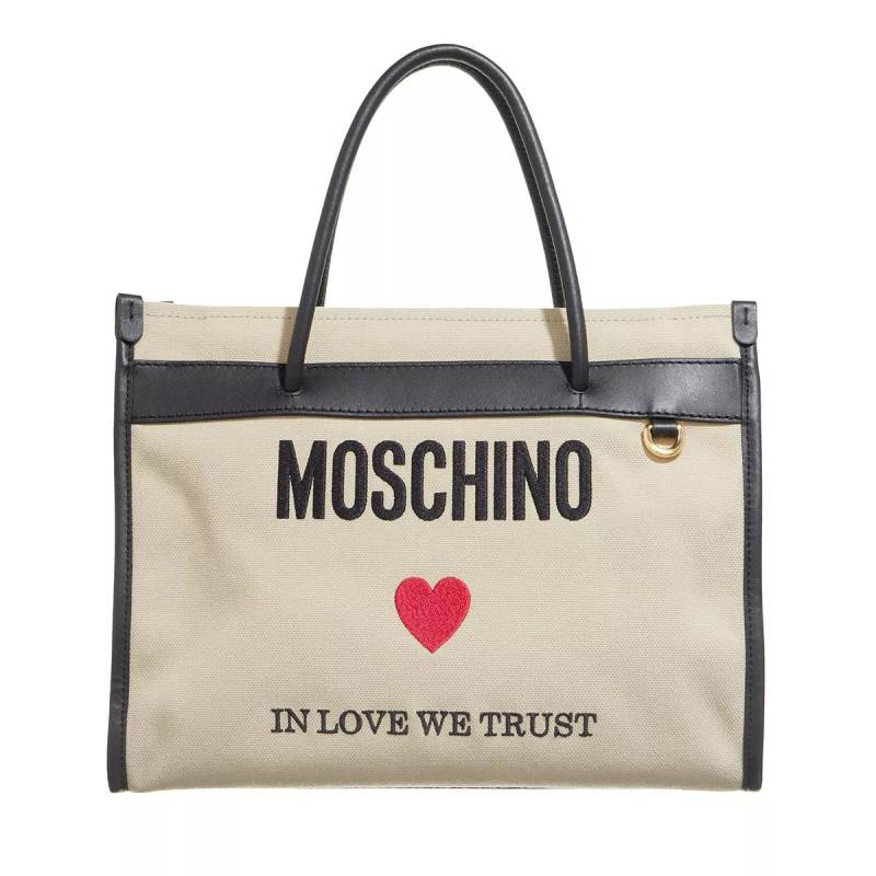 Moschino Handtasche - In Love We Trust-Shopping Bag - Gr. unisize - in Beige - für Damen von Moschino