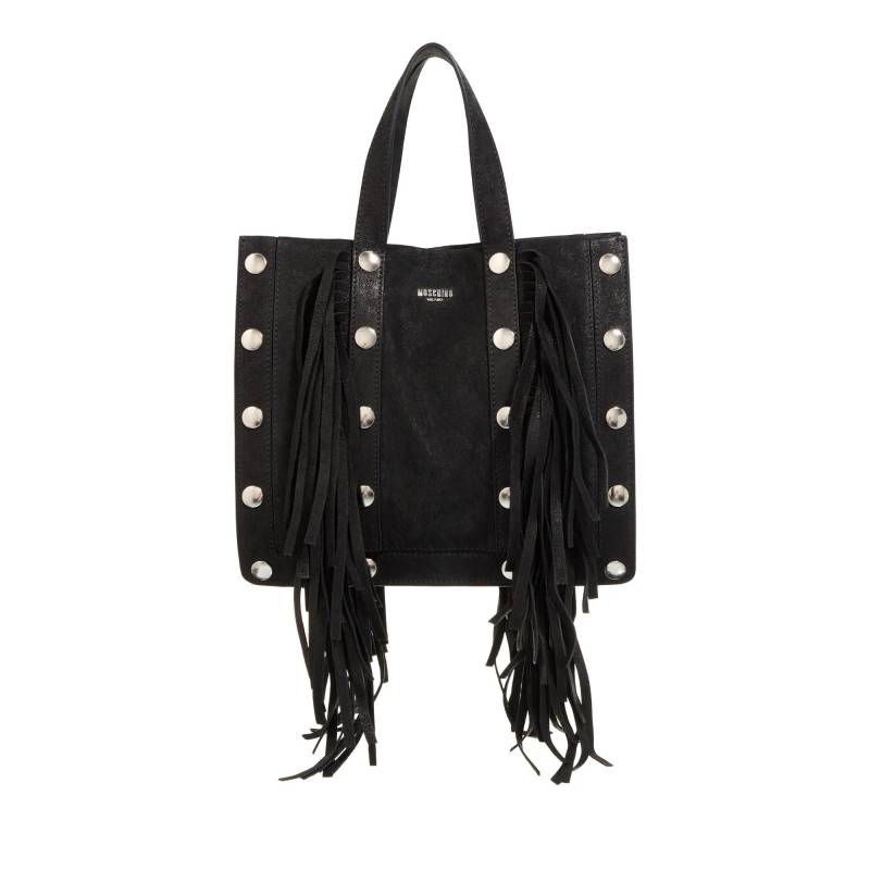 Moschino Henkeltasche - Moschino Buttons Fringes - Gr. unisize - in Schwarz - für Damen von Moschino