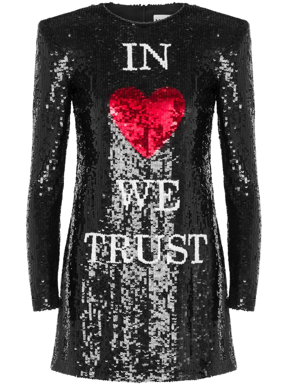 Moschino In Love We Trust sequin-embellished minidress - Black von Moschino