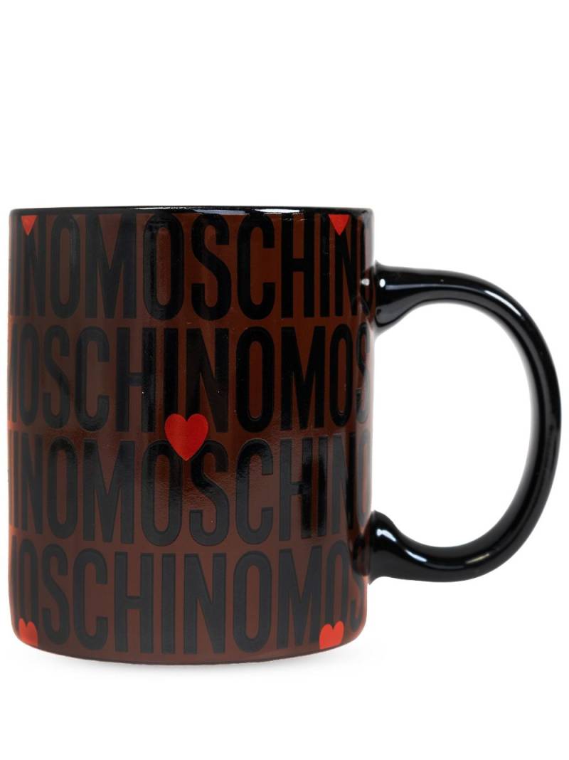 Moschino logo-print mug - Brown von Moschino