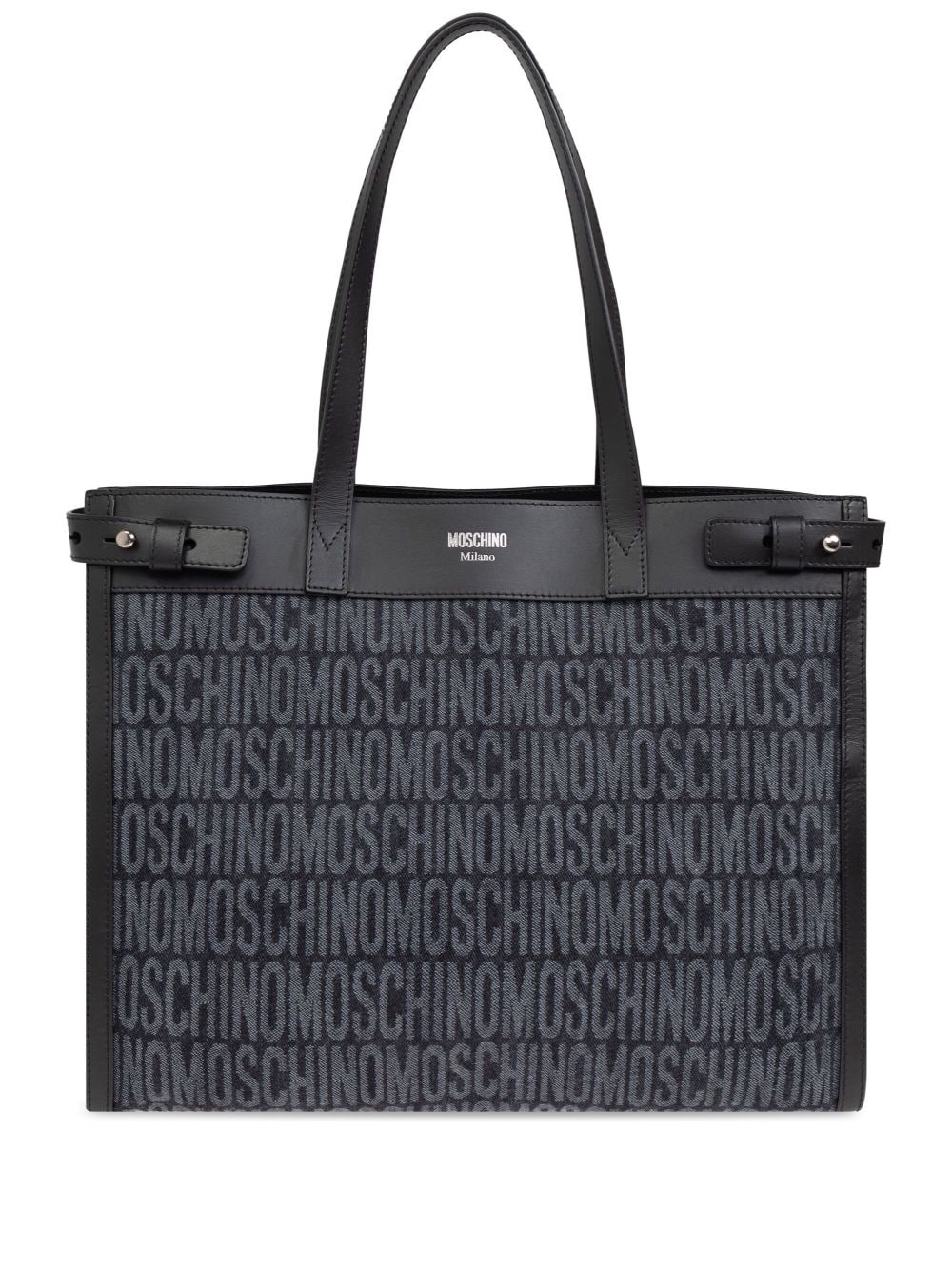 Moschino Jacquard-logo tote bag - Blue von Moschino