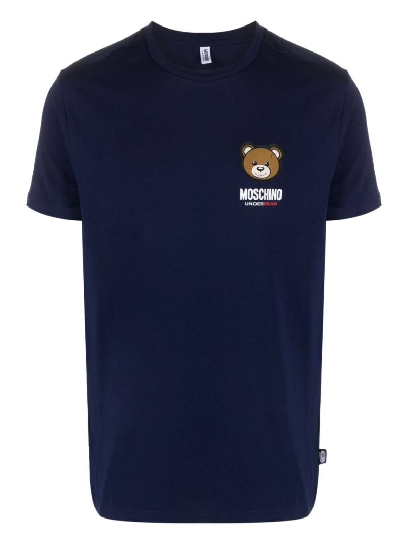 Moschino Leo Teddy-print T-shirt - Blue von Moschino