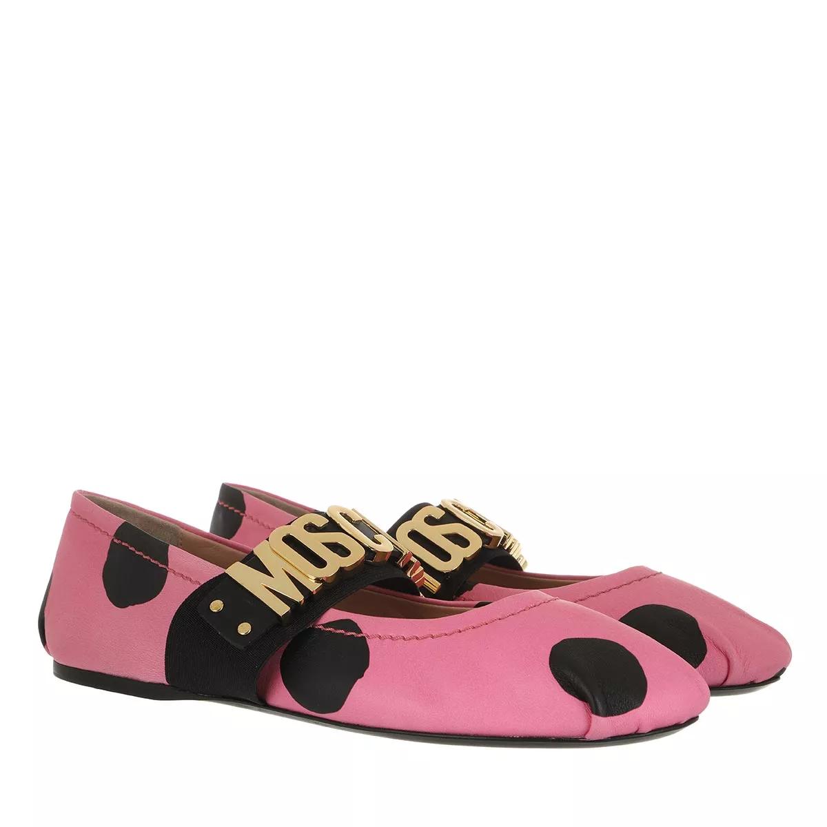 Moschino Loafer - Logo Ballerina Leather Polka Dot - Gr. 36 (EU) - in Rosa - für Damen von Moschino