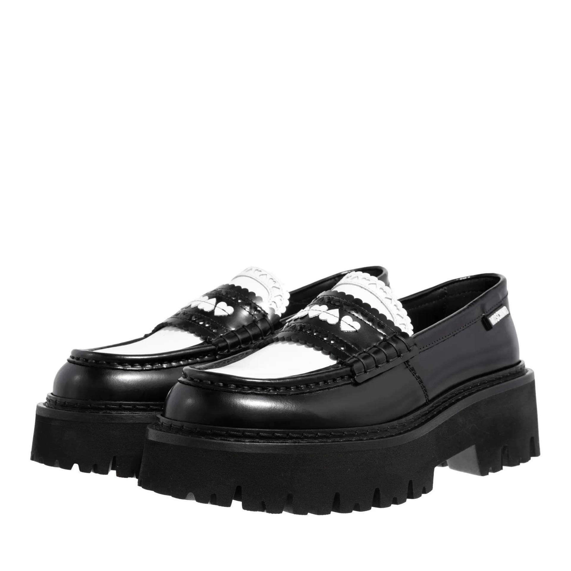 Moschino Loafers & Ballerinas - Hearted Brogue Sporty - Gr. 37 (EU) - in Schwarz - für Damen von Moschino