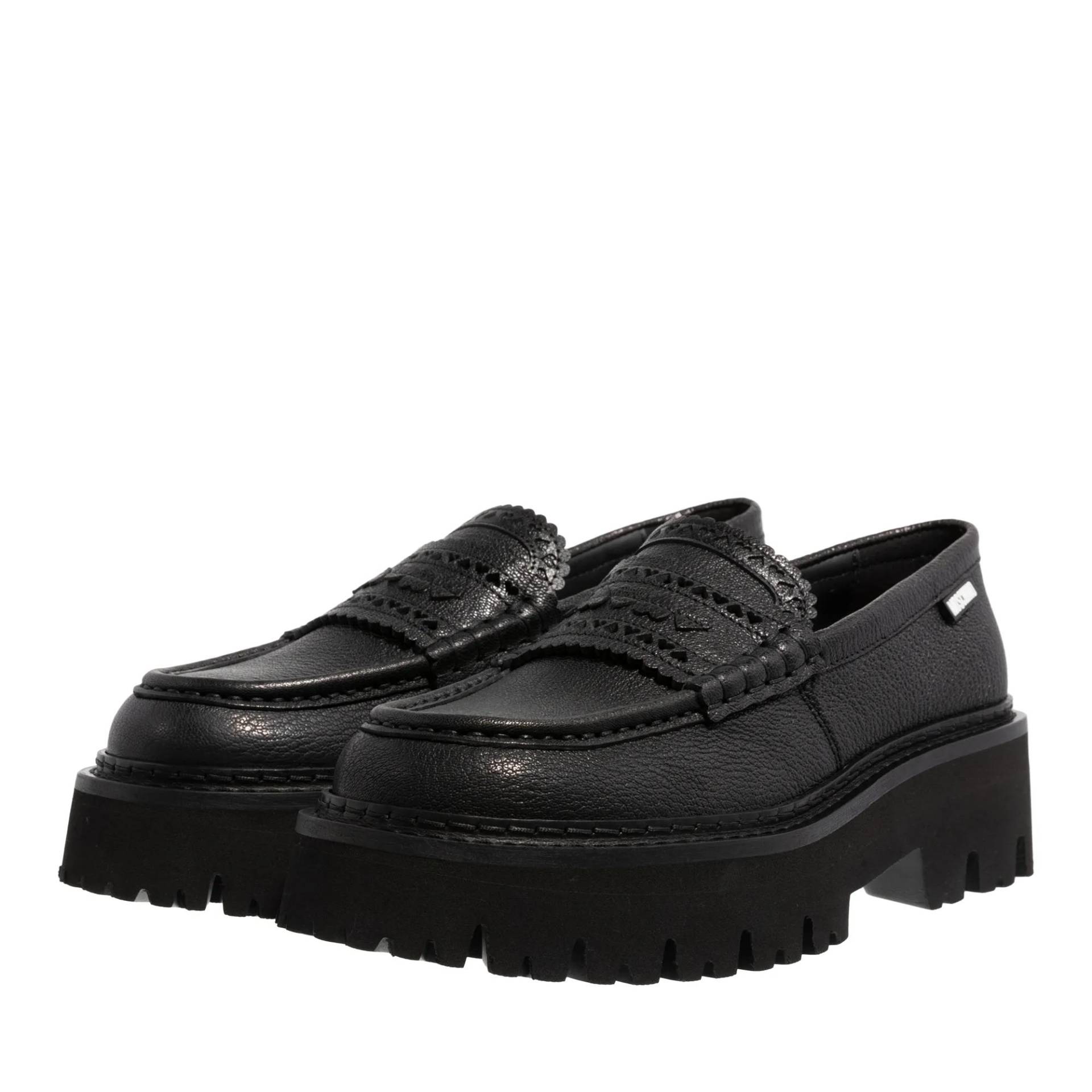 Moschino Loafers & Ballerinas - Hearted Brogue Sporty - Gr. 37 (EU) - in Schwarz - für Damen von Moschino