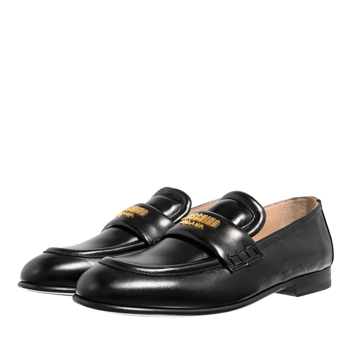 Moschino Loafer - Moschino Plate - Gr. 37 (EU) - in Schwarz - für Damen von Moschino