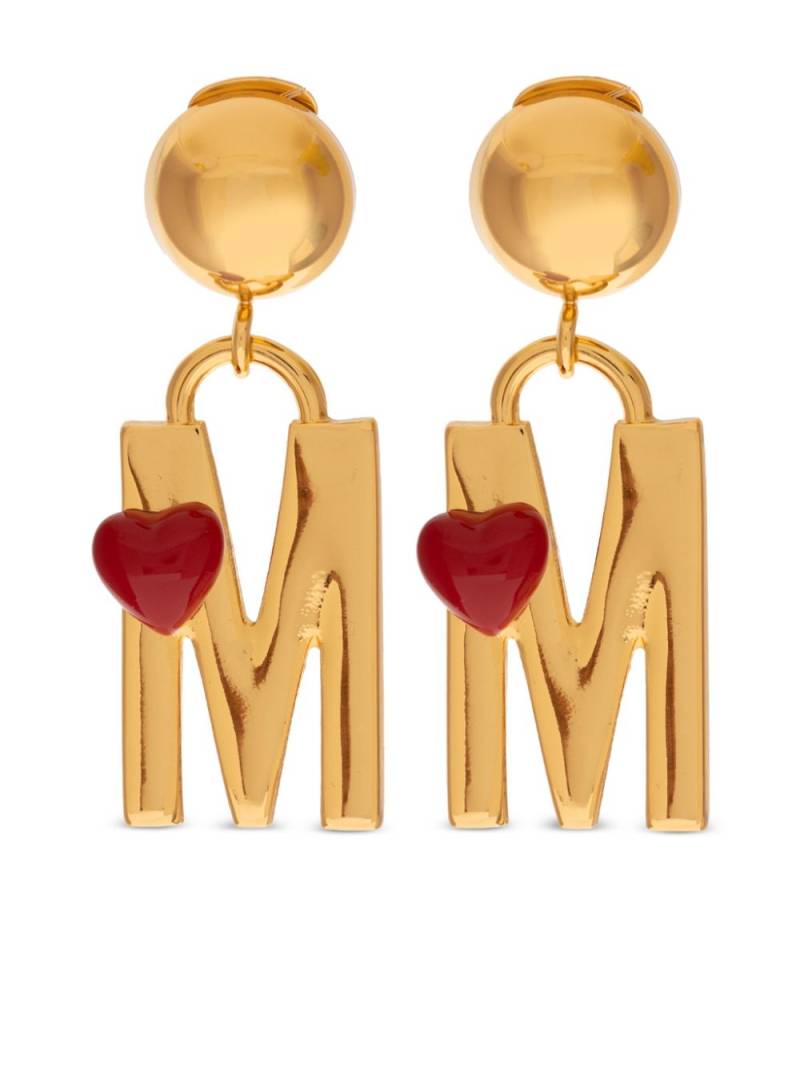 Moschino M-shaped clip-on earrings - Gold von Moschino