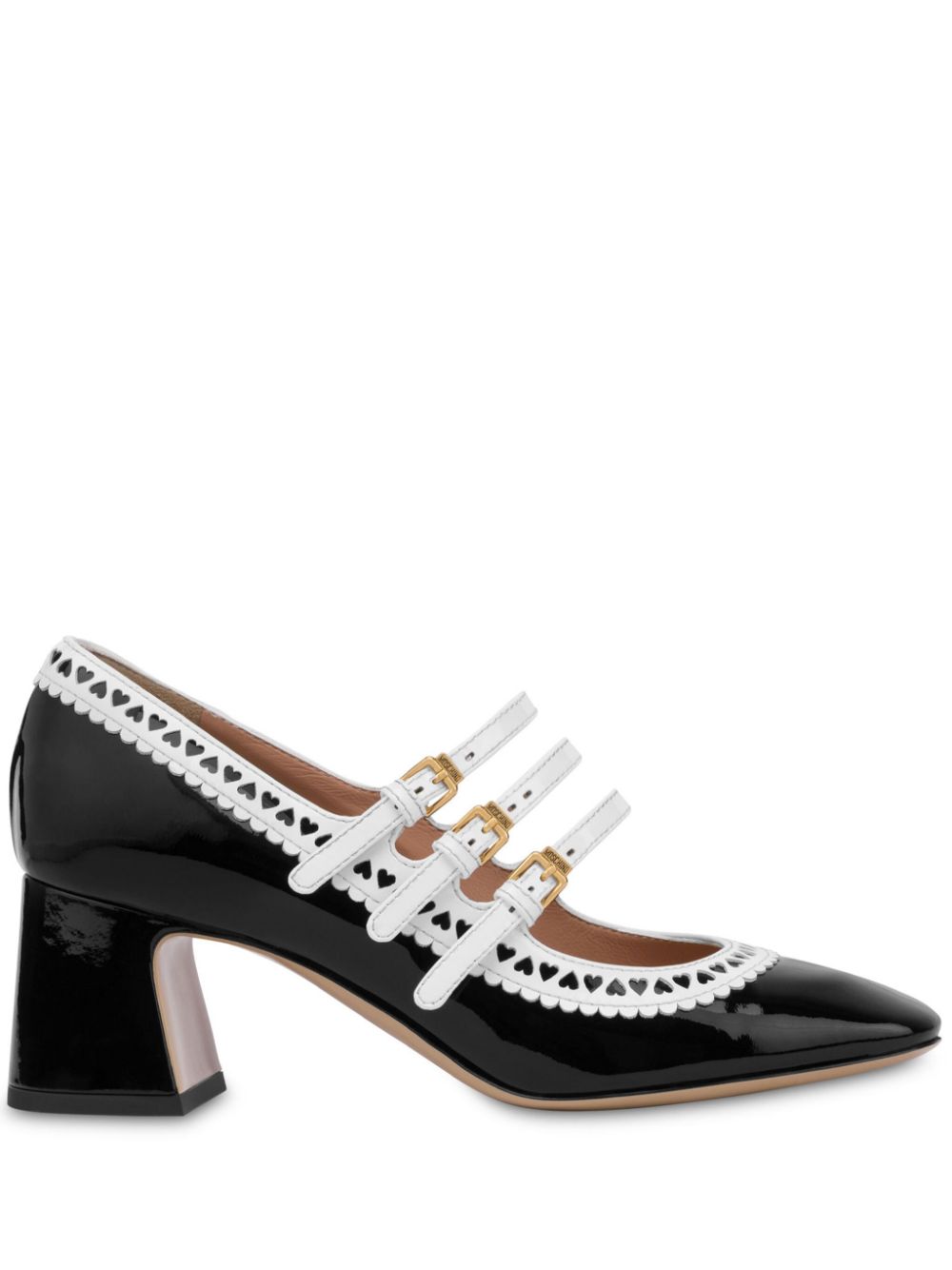 Moschino Mary Jane leather pumps - Black von Moschino