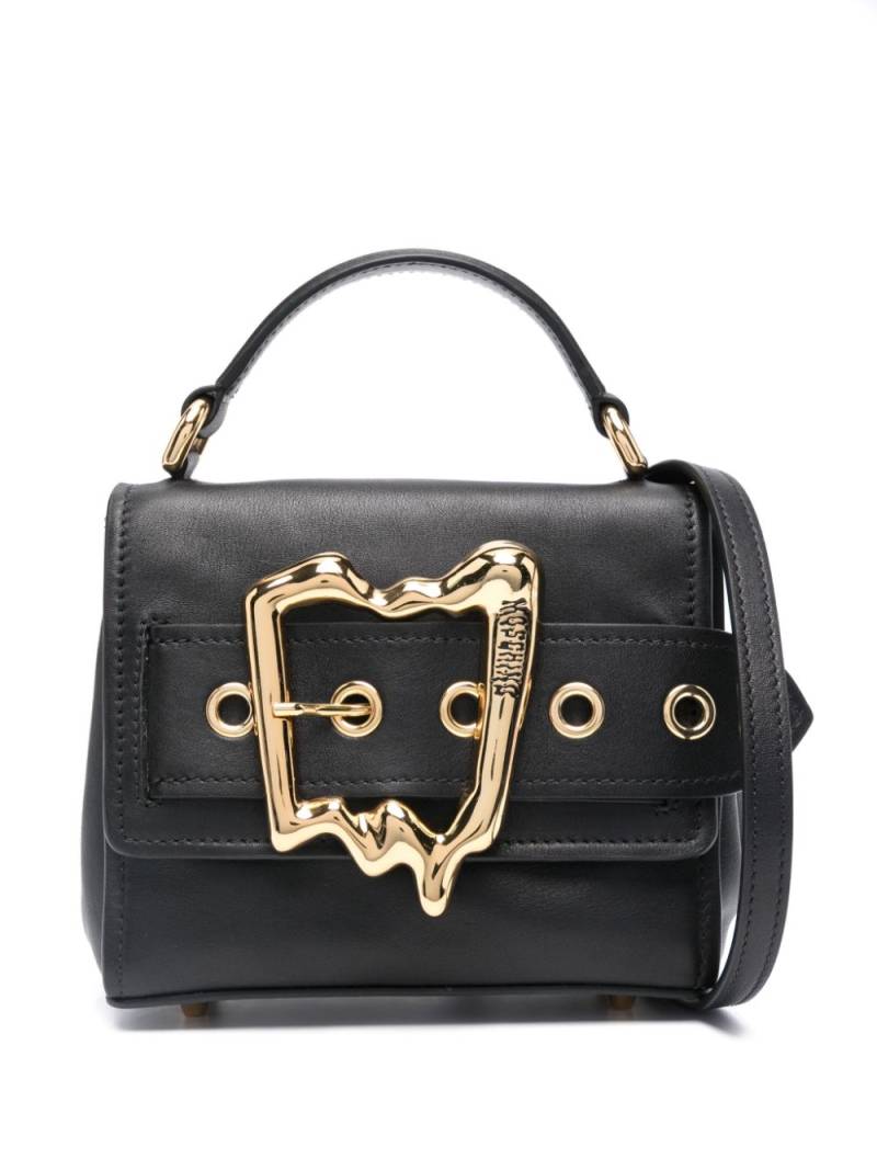 Moschino Morphed buckle leather tote bag - Black von Moschino