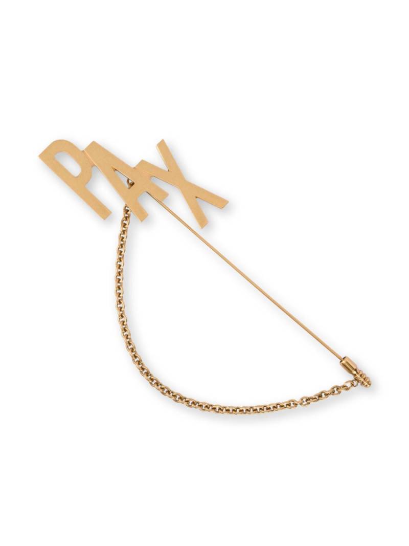 Moschino Pax chain-detail brooch - Gold von Moschino