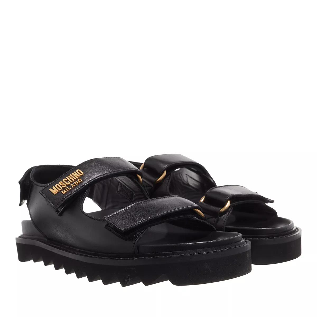 Moschino Sandalen - Fussbett Vitello - Gr. 39 (EU) - in Schwarz - für Damen von Moschino