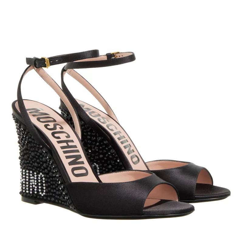 Moschino Sandalen - Strass Heel Sandals - Gr. 38 (EU) - in Schwarz - für Damen von Moschino