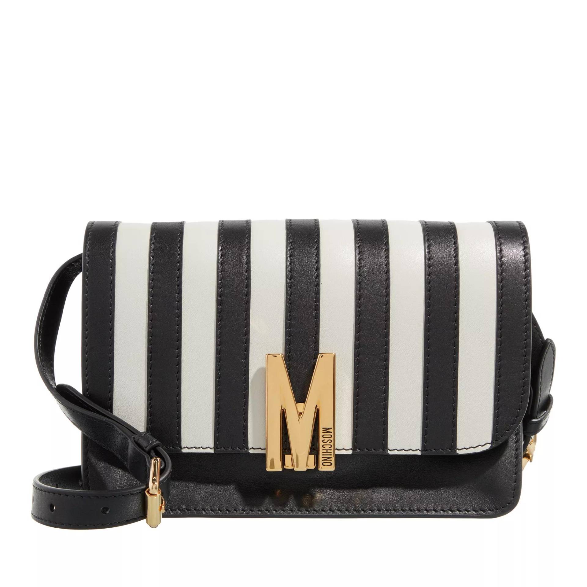 Moschino Schultertasche - Stripes-M Group Shoulder Bag - Gr. unisize - in Schwarz - für Damen von Moschino