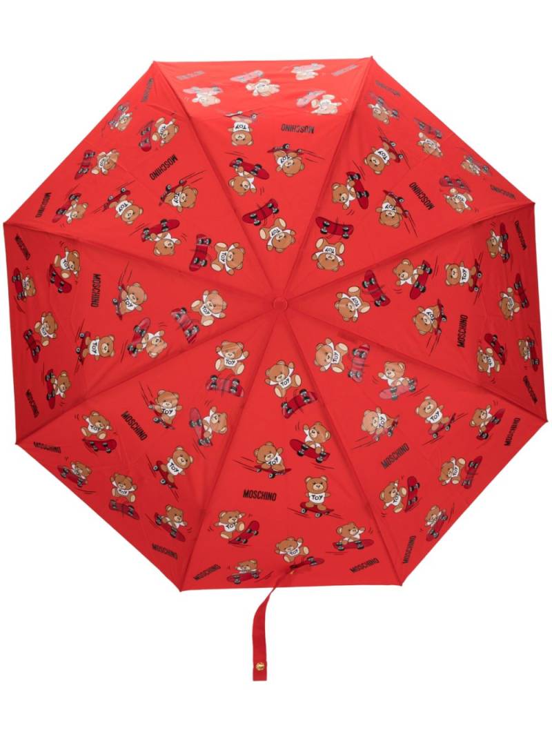 Moschino Teddy Bear compact umbrella - Red von Moschino