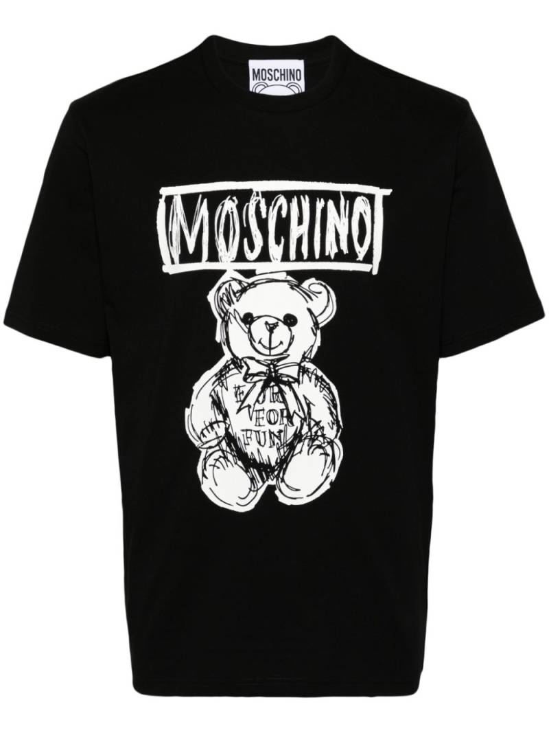 Moschino Teddy Bear cotton T-shirt - Black von Moschino