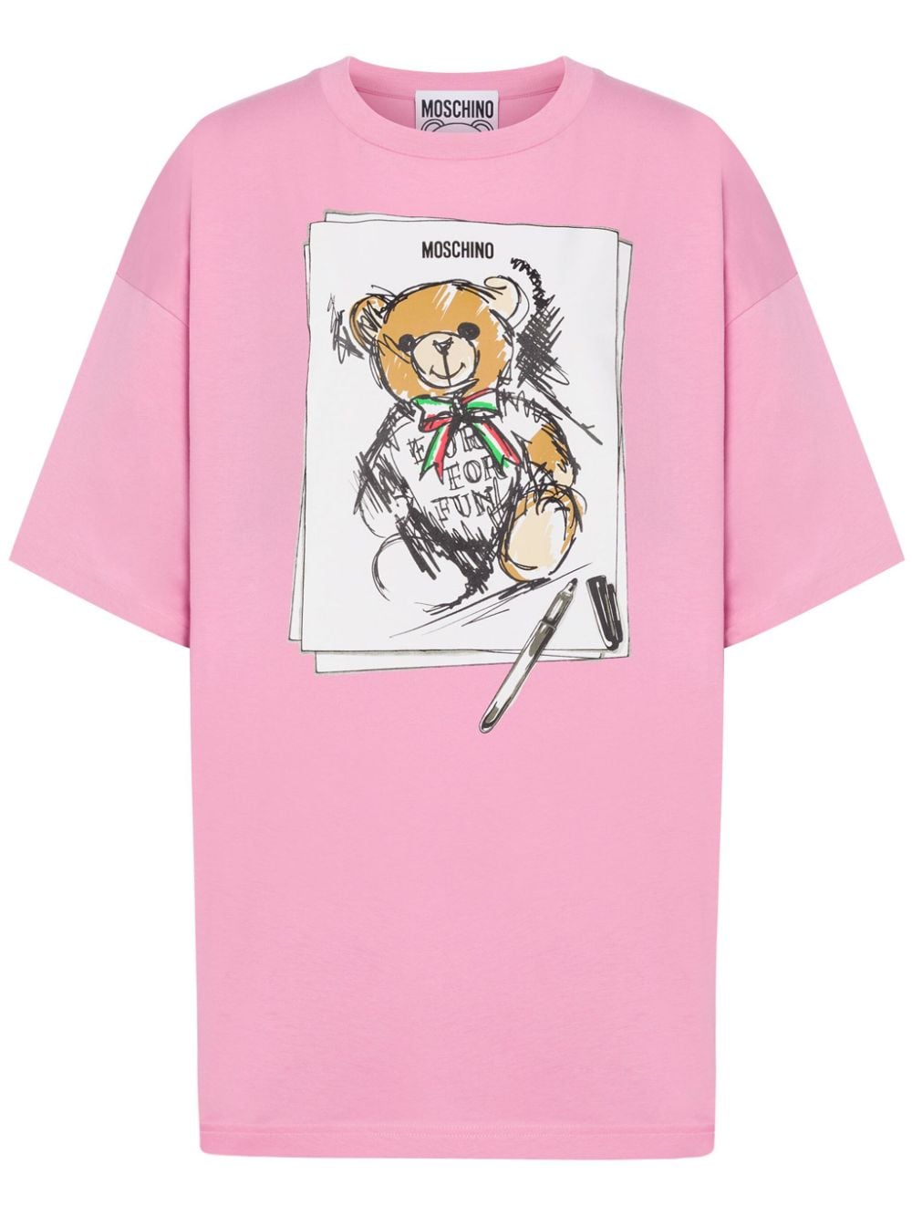 Moschino Teddy Bear cotton T-shirt - Pink von Moschino