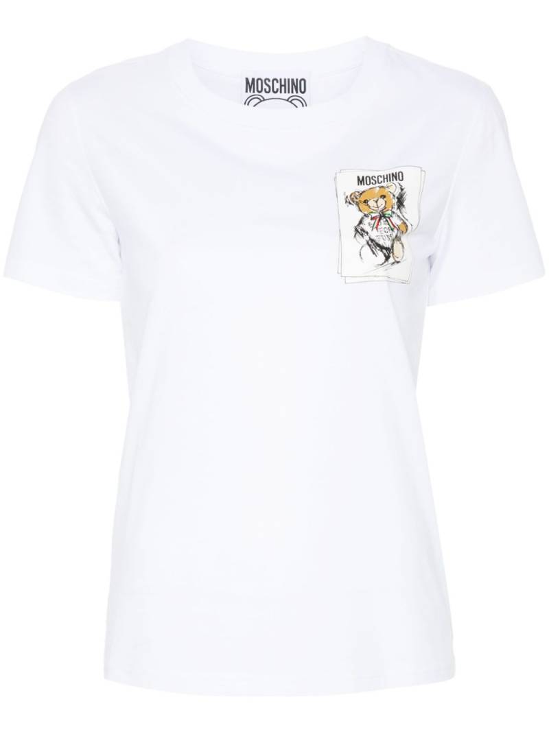 Moschino Teddy Bear cotton T-shirt - White von Moschino