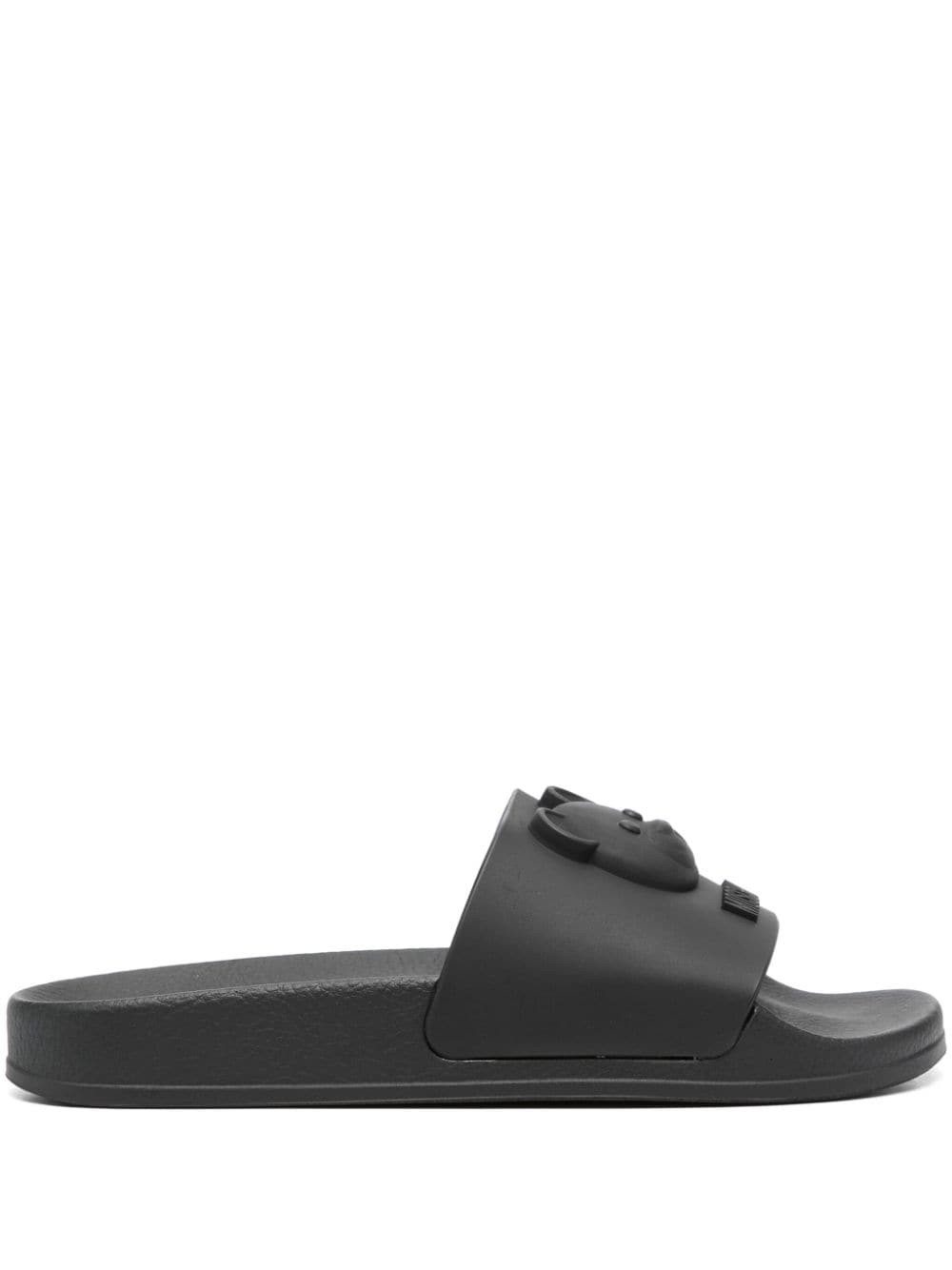 Moschino Teddy Bear-embossed slides - Black von Moschino