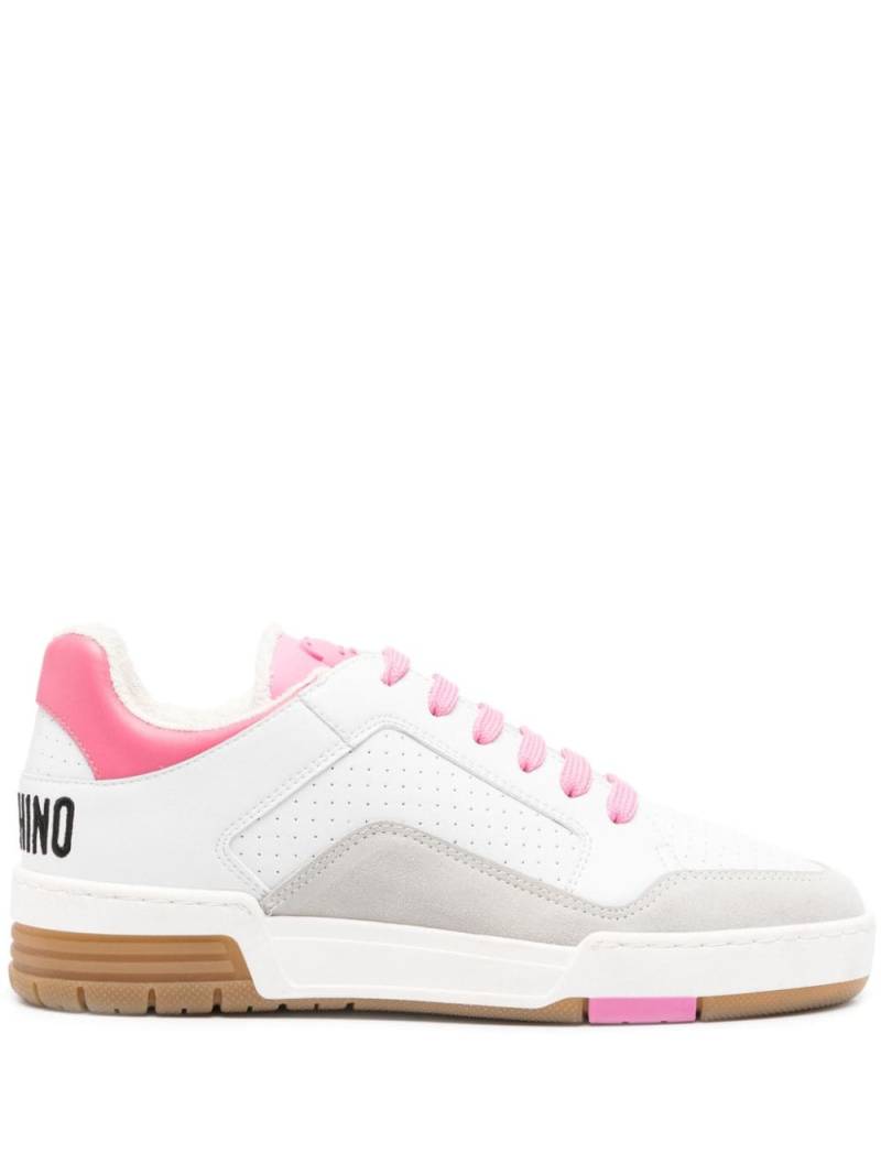 Moschino Teddy Bear-motif leather sneakers - White von Moschino