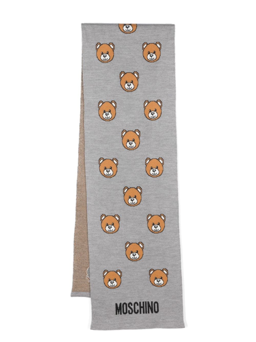 Moschino Teddy Bear-motif scarf - Grey von Moschino