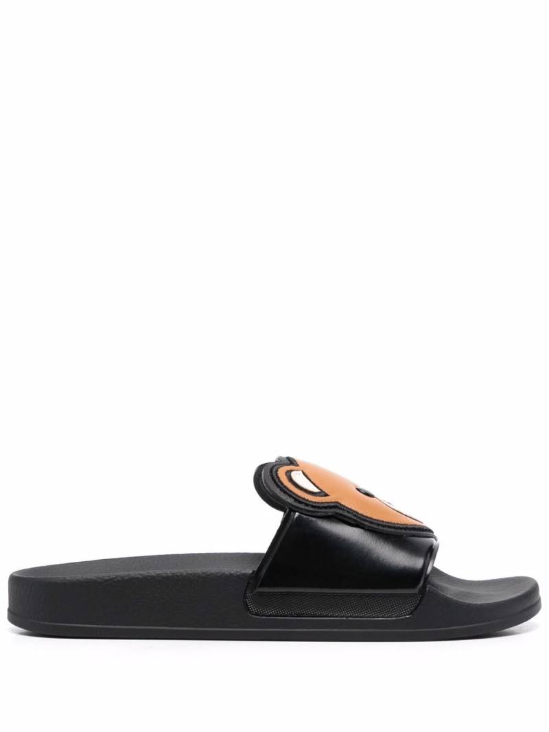 Moschino Teddy Bear motif slides - Black von Moschino