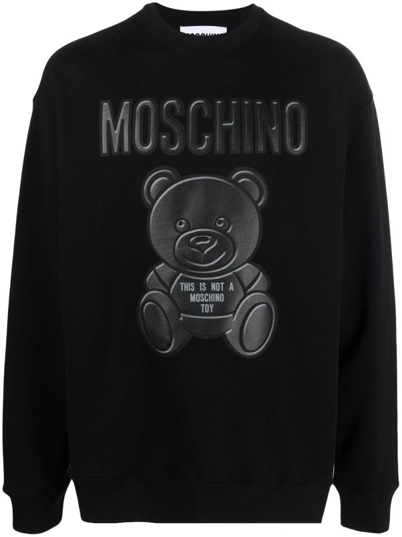 Moschino Teddy Bear organic cotton sweatshirt - Black von Moschino