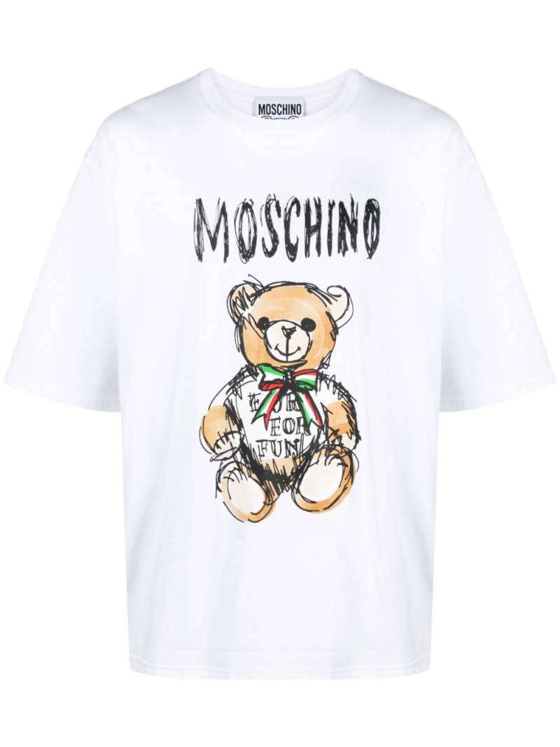 Moschino Teddy Bear-print cotton T-shirt - White von Moschino