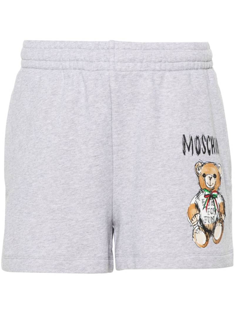 Moschino Teddy Bear-print cotton shorts - Grey von Moschino