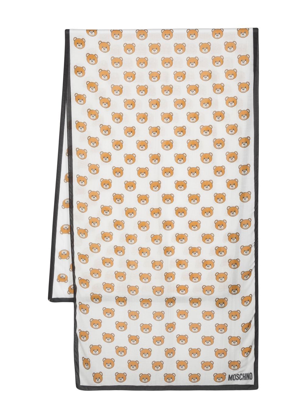 Moschino Teddy Bear-print scarf - White von Moschino